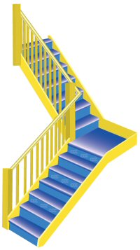 Staircase with a turn